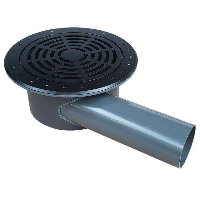 AquaKing Bodemdrain PRO 400 |  160 - Zwart Ø400mm - Rooster