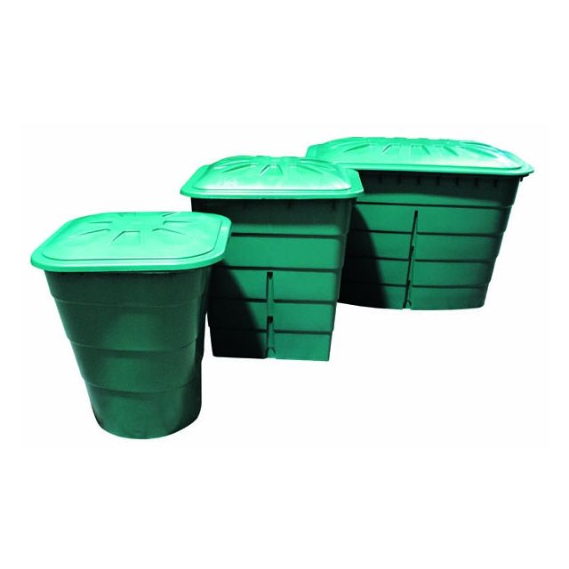Vierkant vat + deksel 300 L GR