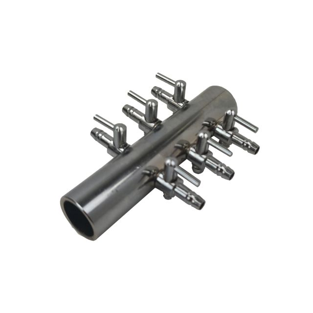 Verdeelkraan verchroomd 6-voudig