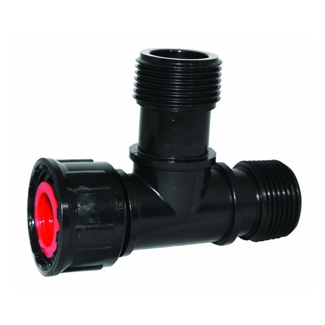 PP Manifold T stuk 1" 2x buit x 1x bin