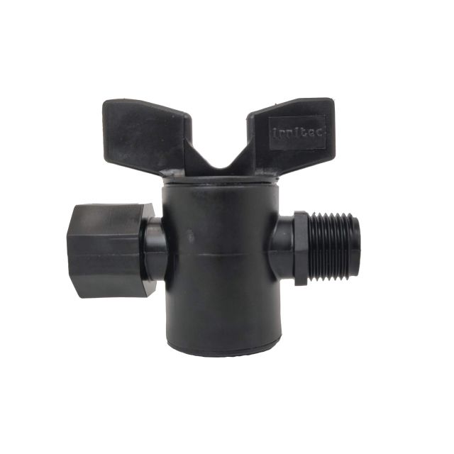 PE Vlinderkraan ½" bin x ½" buit