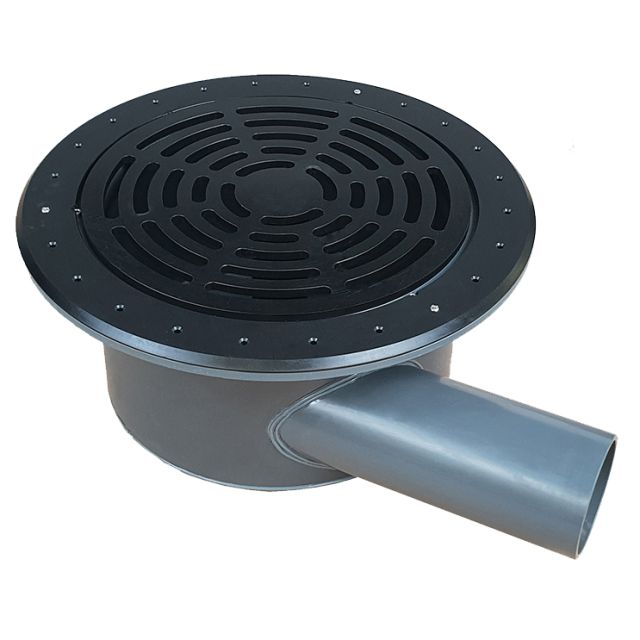 Aquaking Bodemdrain PRO 400 | 110 - Zwart Ø400mm - Rooster