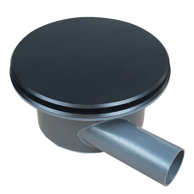 AquaKing Bodemdrain PRO 400 | 125 - Zwart Ø400mm - Deksel